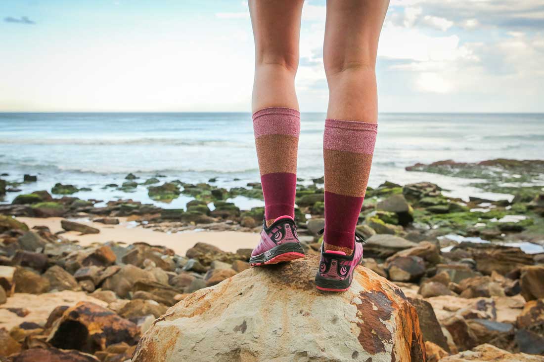 The mid height sock can be used all year round and is great for scrubby trails.Photo: ©Richard McGibbon